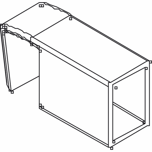 Hafele Cross railing holder, Hafele Matrix Box Slim A, White, Item# 552.31.785, 55231785, 552-31-785