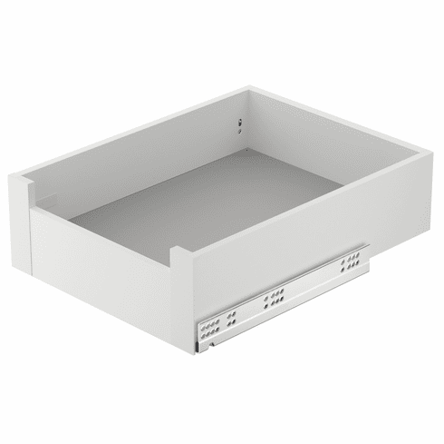 Hafele Front Bracket Set, For Matrix Box Slim A30, 128 mm (5 1/16") Side Height, Internal drawer, White, Item# 552.31.791, 55231791, 552-31-791