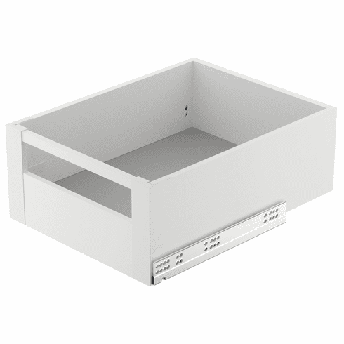 Hafele Front Bracket Set, For Matrix Box Slim A30, 175 mm (6 7/8") Side Height, Internal drawer, White, Item# 552.31.792, 55231792, 552-31-792