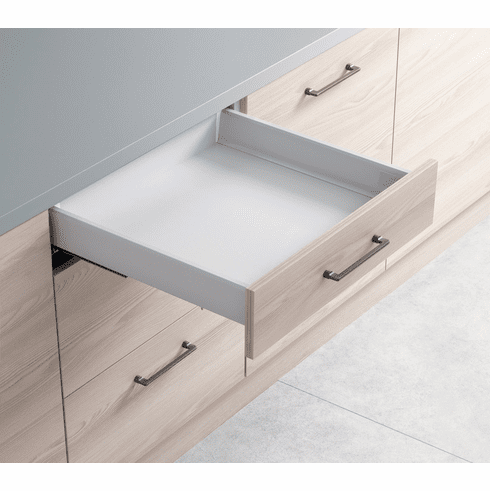 Hafele Side Profiles, Hafele Matrix Box S35, drawer side height 84mm, load bearing capacity 35 kg, with self closing and soft closing mechanisms, Color: White, nominal length: 550mm, Item# 552.56.796, 55256796, 552-56-796