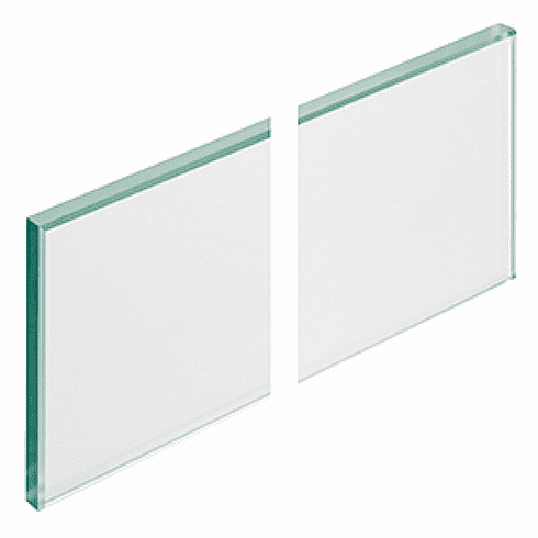 Hafele Glass panel, For Hafele Matrix Box P drawer side runner system, Length 550mm (21 5/8"), clear glass, Item# 553.60.446, 55360446, 553-60-446
