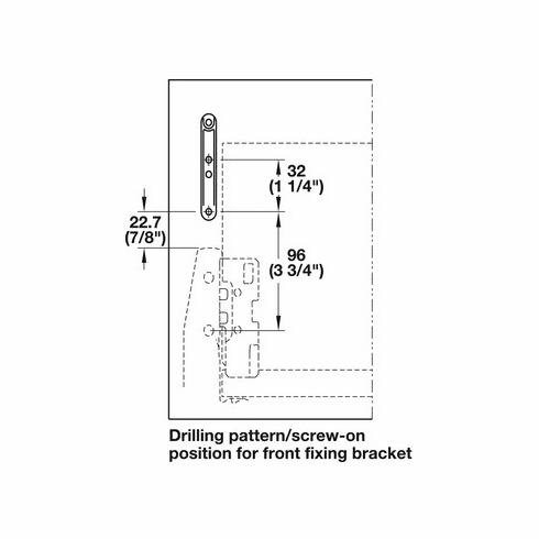 Hafele Panel holder, Hafele Matrix Box P, For gallery railing system, White, Item# 553.60.699, 55360699, 553-60-699