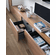 Hafele Double-Wall Drawer System Frame, Drawer side height 237 mm (9 5/16"), Lineabox, Salice, Length (21") 533 mm, gray, Item# 555.83.534, 55583534, 555-83-534
