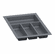 Hafele Sky Cutlery Tray, for 21" and 21 11/16" Deep Drawer, Plastic, slate gray; trimmable width: 310 - 350 mm (12 3/16 - 13 3/4"), Item# 556.55.362, 55655362, 556-55-362