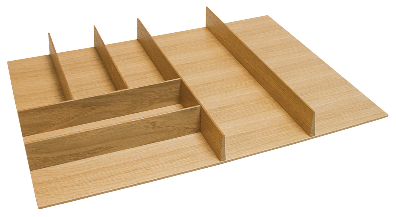 Hafele Small Cutlery Tray, Fineline White oak, 548 mm width