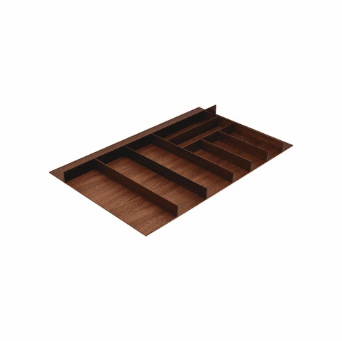 Hafele Large Cutlery Tray, Fineline™, Walnut, 853 mm width, Item# 556.87.604, 55687604, 556-87-604