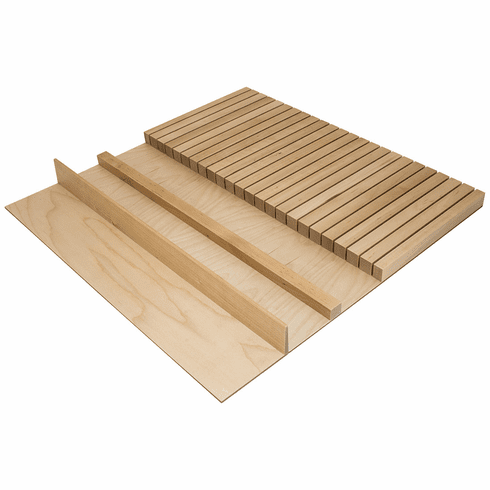 Hafele Knife Insert, Fineline™, Birch, 24", holds 23 knives, Item# 556.87.982, 55687982, 556-87-982