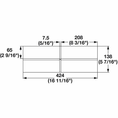 Hafele Cross Divider, Fineline™, Birch, Item# 556.87.999, 55687999, 556-87-999