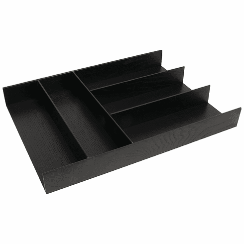 Hafele Cutlery Insert, Fineline™ Move, 300 x 424 x 49 mm, Black ash, Item# 556.88.300, 55688300, 556-88-300
