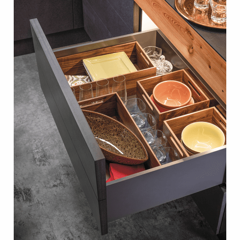 Hafele Kitchen Storage Box 1, Fineline™ Move, 211.5 x 423.5 x 120 mm, Black ash, Item# 556.88.330, 55688330, 556-88-330