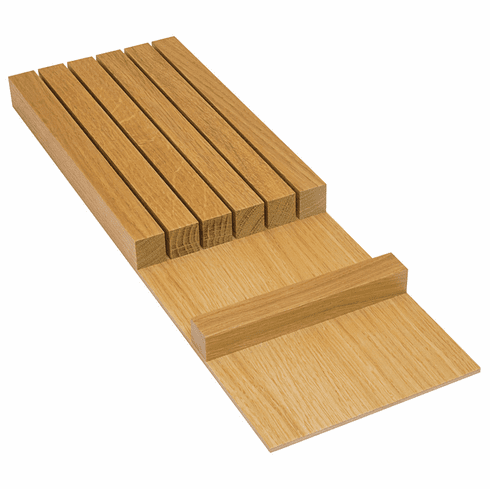 Hafele Knife Holder Insert, for Fineline™ Cutlery Tray, White oak, Item# 556.91.440, 55691440, 556-91-440