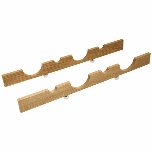 Hafele Wine Storage Rack, for Fineline™ Base Plate, 2 racks, White oak, Item# 557.47.420, 55747420, 557-47-420