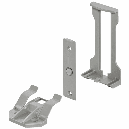 Hafele Facia Clip Set, for Hafele Matrix Internal Drawers, For use with Matrix standard internal drawers, Gray, Item# 559.91.991, 55991991, 559-91-991
