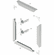 Hafele Aluminum Door Frame Profile, Cut-To-Size, Quick door aluminum frame doors, Silver colored anodized, Item# 563.26.912, 56326912, 563-26-912