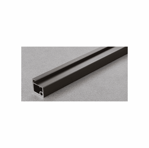 Hafele Aluminium frame profile, For Salice Air Hinge, for glass thickness 4 mm, Length: 3000 mm, titanium, Item# 563.54.003, 56354003, 563-54-003