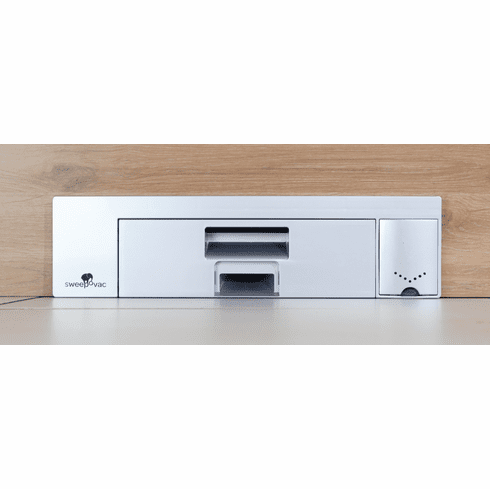 Hafele Kitchen Vacuum, Slimline, Sweepovac, stainless steel colored, Item# 565.29.994, 56529994, 565-29-994