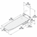 Hafele Hfele Ironfix Ironing Board, Wall-Mounted, Rotates 180, cover: Gray stripes, Item# 568.66.700, 56866700, 568-66-700