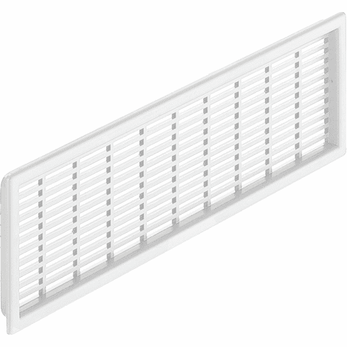 Hafele Ventilation grill, 60 cm Vent Area, (9") 227 mm Length, White, Item# 571.55.343, 57155343, 571-55-343