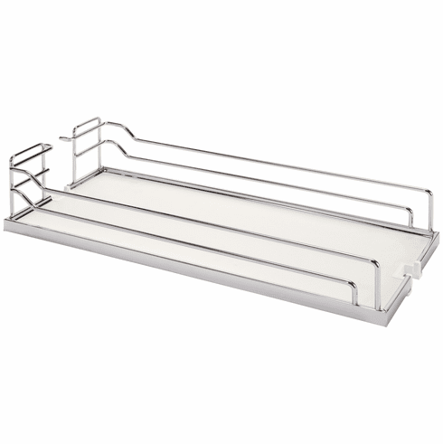 Hafele Tray Set, Dispensa, For Pantry Pull-Out & Base Pull-Out II, Chrome/White, width 7", 1 tray, Item# 595.98.202, 59598202, 595-98-202