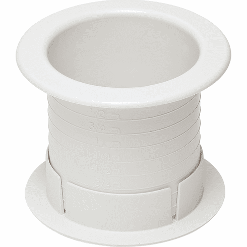 Hafele Plastic Grommet, Dual-Sided, Round, 64 mm, For workplace organization, White, Item# 631.24.740, 63124740, 631-24-740