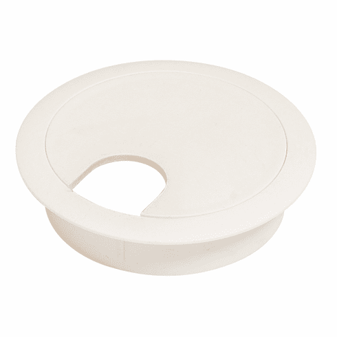 Hafele Cable Grommet, Two-Piece, Round, Diameter:2 1/2", With 90 Rotating Top, Ivory, Item# 631.26.412, 63126412, 631-26-412