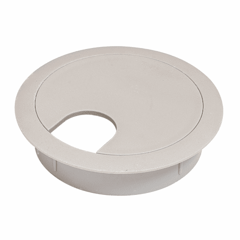 Hafele Cable Grommet, Two-Piece, Round, Diameter:2 1/2", With 90° Rotating Top, Stone, Item# 631.26.512, 63126512, 631-26-512