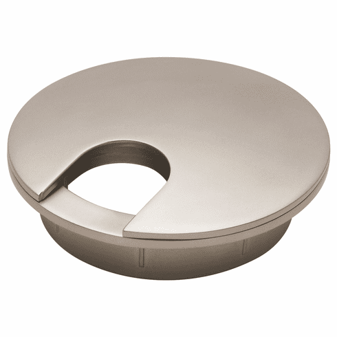 Hafele Metal Cable Grommet, Two-Piece, Round, 61 mm, For workplace organization, Matt nickel, Item# 631.46.602, 63146602, 631-46-602