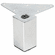 Hafele Furniture Foot, Square, Steel, polished chrome, 4" height, Item# 634.13.210, 63413210, 634-13-210