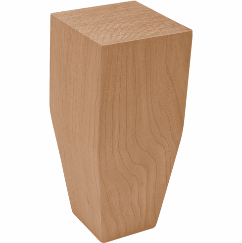 Hafele Square Wood Leg, 6", Cherry, Item# 634.25.616, 63425616, 634-25-616