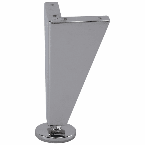 Hafele Furniture Foot, Steel, 150 mm (6"), Polished chrome, Item# 634.32.202, 63432202, 634-32-202