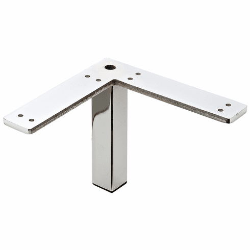 Hafele Furniture Foot, Steel, 433 mm (17 1/16"), polished chrome, Item# 634.47.203, 63447203, 634-47-203