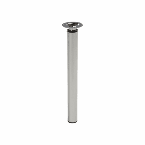 Hafele Diameter:60 mm, Adjustable KOYO Leg, Height adjustment range 300 mm (11 3/4"), Silver/Aluminum RAL 9006, Item# 635.01.271, 63501271, 635-01-271