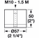 Hafele Threaded Insert, M10, Ø60 mm Component System, Item# 635.06.026, 63506026, 635-06-026