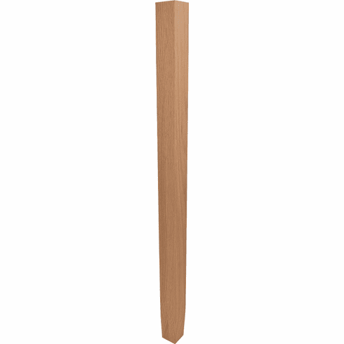 Hafele Wood Leg, 34 1/2" Tall, Red Oak, Item# 635.50.488, 63550488, 635-50-488