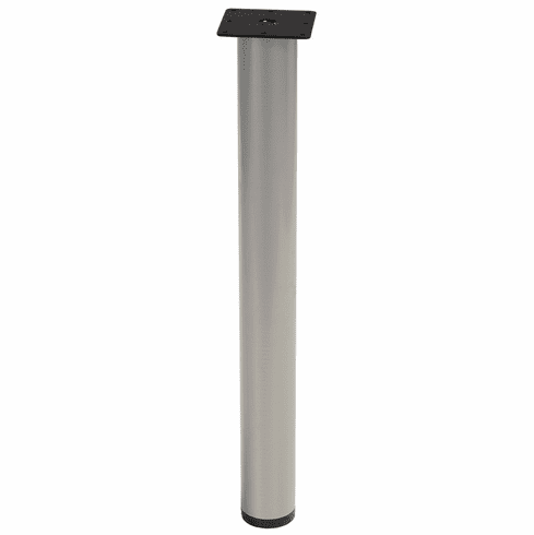 Hafele E-Leg, 76 mm (3"), 710 mm (28"), Silver aluminum, Item# 635.53.272, 63553272, 635-53-272