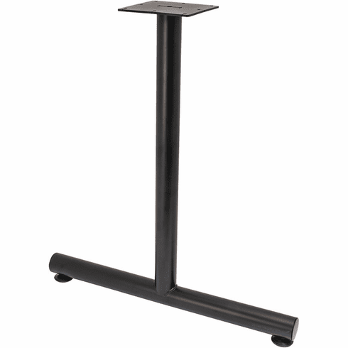 Hafele T-Leg Style Side Base, with Glides, 24" top depth, black, Item# 635.54.301, 63554301, 635-54-301