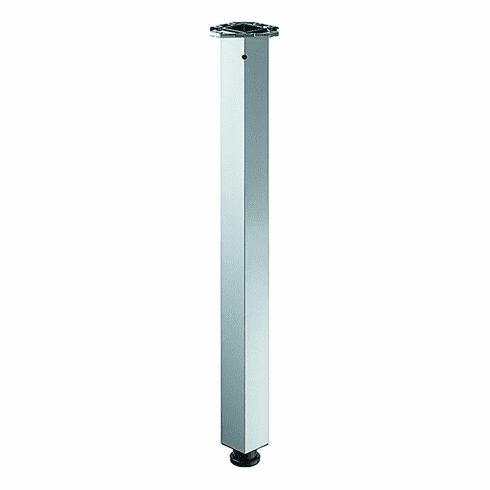 Hafele Table Leg, Square, 60 mm, Polished chrome steel, Item# 635.59.207, 63559207, 635-59-207