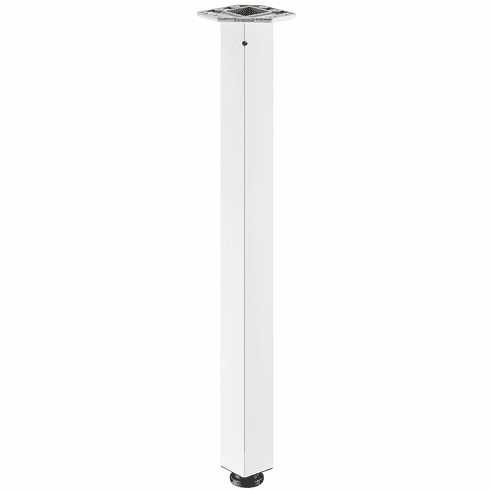 Hafele Table Leg, Square, 60 mm, White steel, Item# 635.59.707, 63559707, 635-59-707
