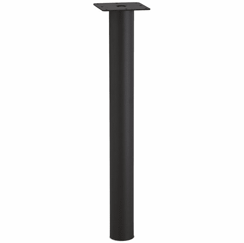 Hafele E-Leg, for Casters, 60 mm, 710 mm (28"), Black textured, Item# 635.60.367, 63560367, 635-60-367