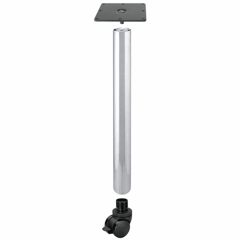Hafele E-Leg, 60 mm System, 705 mm (27 3/4"), Satin nickel, Item# 635.60.485, 63560485, 635-60-485