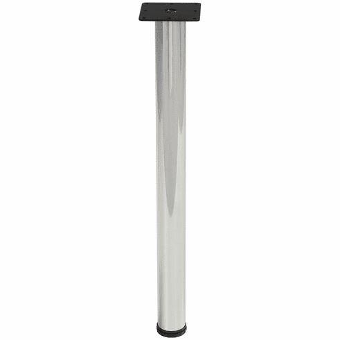 Hafele E-Leg, Ø60 mm, 876 mm (34 1/2"), Polished chrome, Item# 635.61.295, 63561295, 635-61-295