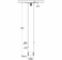 Hafele E-Leg, Ø60 mm, 876 mm (34 1/2"), Polished chrome, Item# 635.61.295, 63561295, 635-61-295