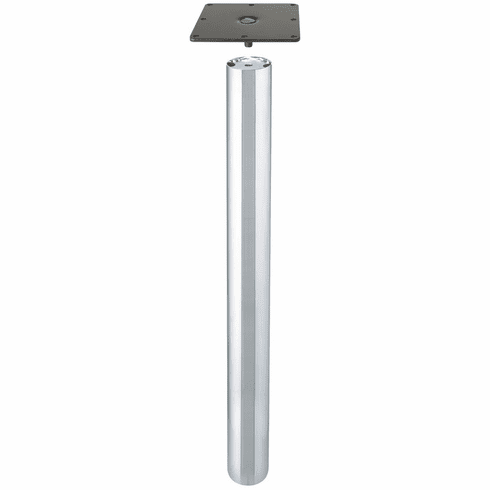 Hafele E-Leg, 60 mm, 876 mm (34 1/2"), Satin nickel, Item# 635.61.496, 63561496, 635-61-496