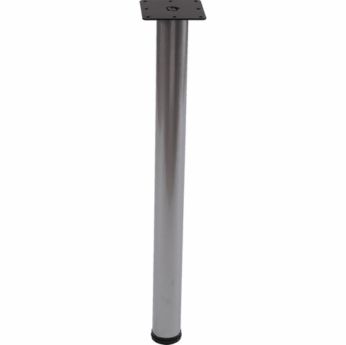 Hafele E-Leg, 60 mm, 710 mm (28"), Silver aluminum RAL 9006, Item# 635.61.977, 63561977, 635-61-977
