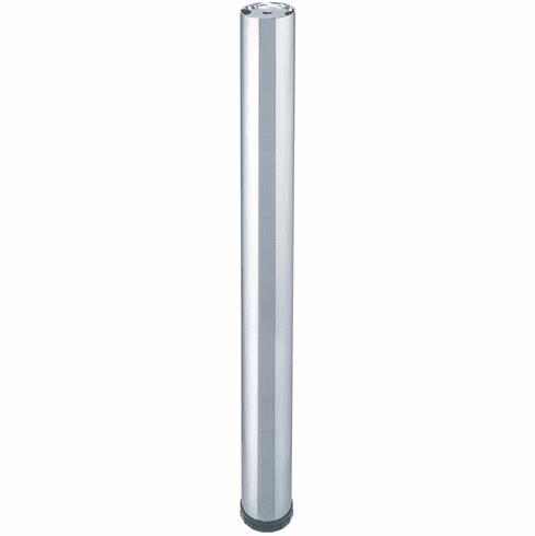 Hafele E-Leg, Ø50 mm, 710 mm (28"), Satin nickel, Item# 635.68.471, 63568471, 635-68-471