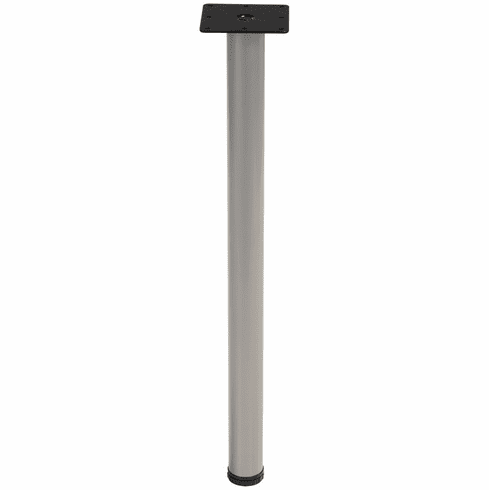 Hafele E-Leg, 50 mm, 710 mm (28"), Silver aluminum, Item# 635.68.971, 63568971, 635-68-971