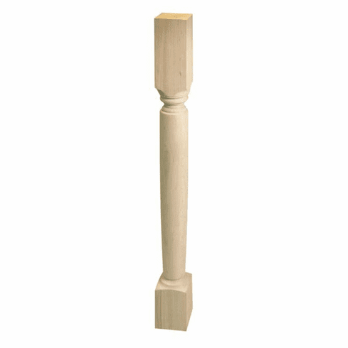 Hafele Wood Post, 34 1/2" x 2 13/16" x 2 13/16" (H x W x D), Maple, Item# 635.74.100, 63574100, 635-74-100