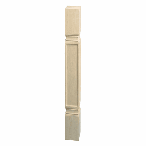Hafele Wood Post, 34 1/2" x 3 1/2" x 3 1/2" (H x W x D), Arcadian Collection, Maple, Item# 635.74.120, 63574120, 635-74-120