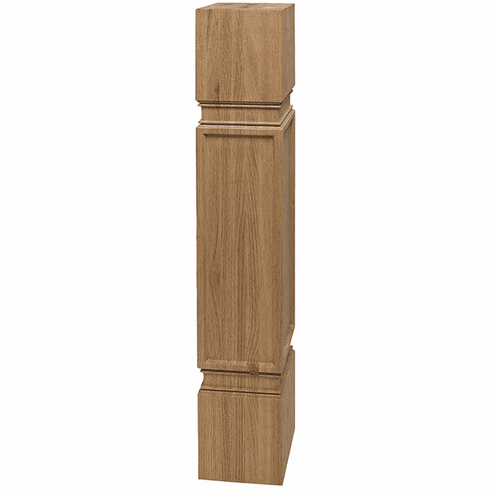 Hafele Wood Post, 40 1/2" x 5 1/2" x 5 1/2" (H x W x D), Arcadian Collection, Oak, Item# 635.74.470, 63574470, 635-74-470