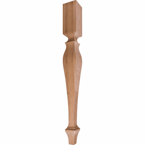 Hafele Wood Post, 34 1/2" x 3 1/2" x 3 1/2" (H x W x D), Lafayette Collection, Cherry, Item# 635.75.004, 63575004, 635-75-004